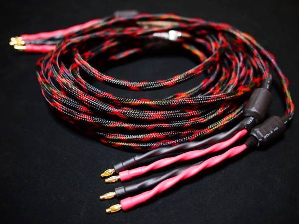 WE18GA ウェスタン 金メッキOFCバナナプラグ クランプフィルタ付き 高音質スピーカーケーブル 5.0mペア拍卖