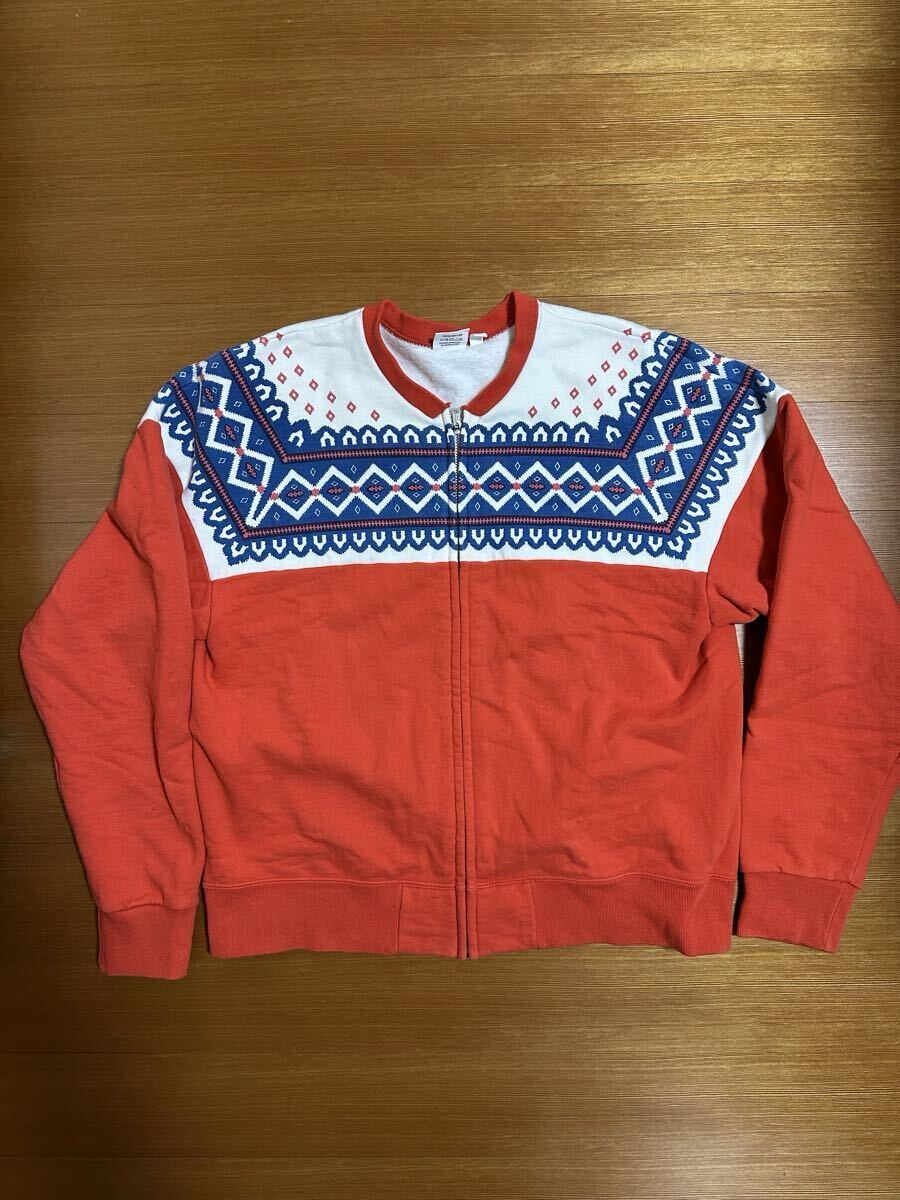 1円スタート TCBジーンズ × XX DEVELOPMENT コラボ 雪柄スウェット フルジップ拍卖