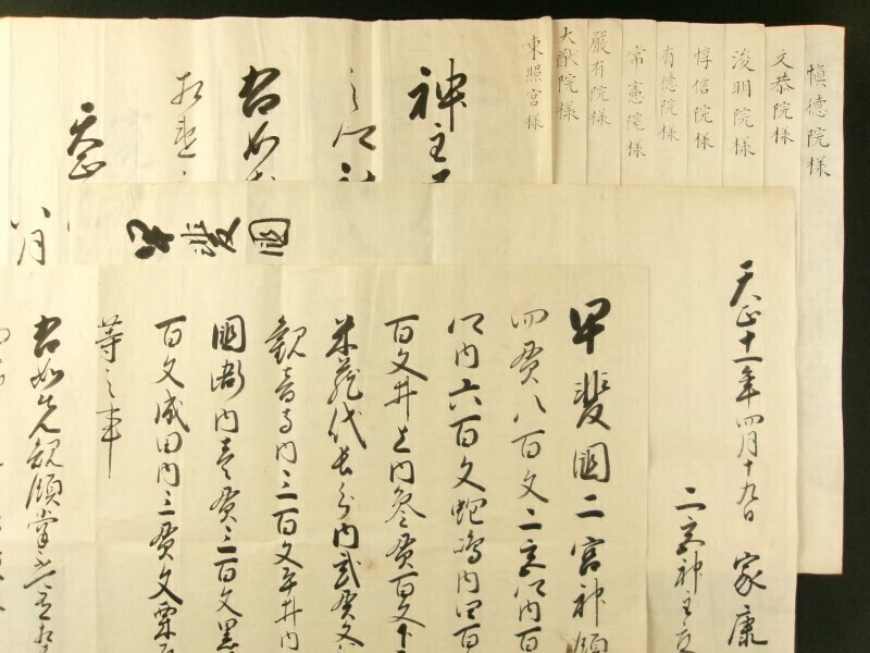i111◆徳川将軍家 朱印状・判物 写し 10通 一括◆甲斐国八代郡二宮村 古文書◆江戸時代 山梨県 二宮神領 諸役免除 神道@書状/和本/古書拍卖