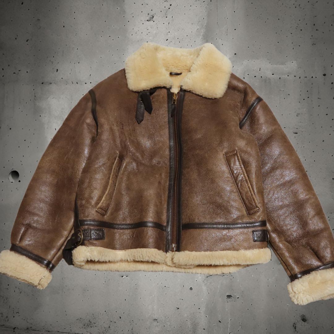 POTTAR ポッター ムートンジャケット B-3 フライトジャケット ボマージャケット 羊革 レザージャケット拍卖