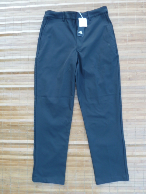 正規品 新品タグ付 adidas 春秋冬 ライフスタイル 撥水 ストレッチ ツイル素材チノパンツ JP/M BLACK拍卖