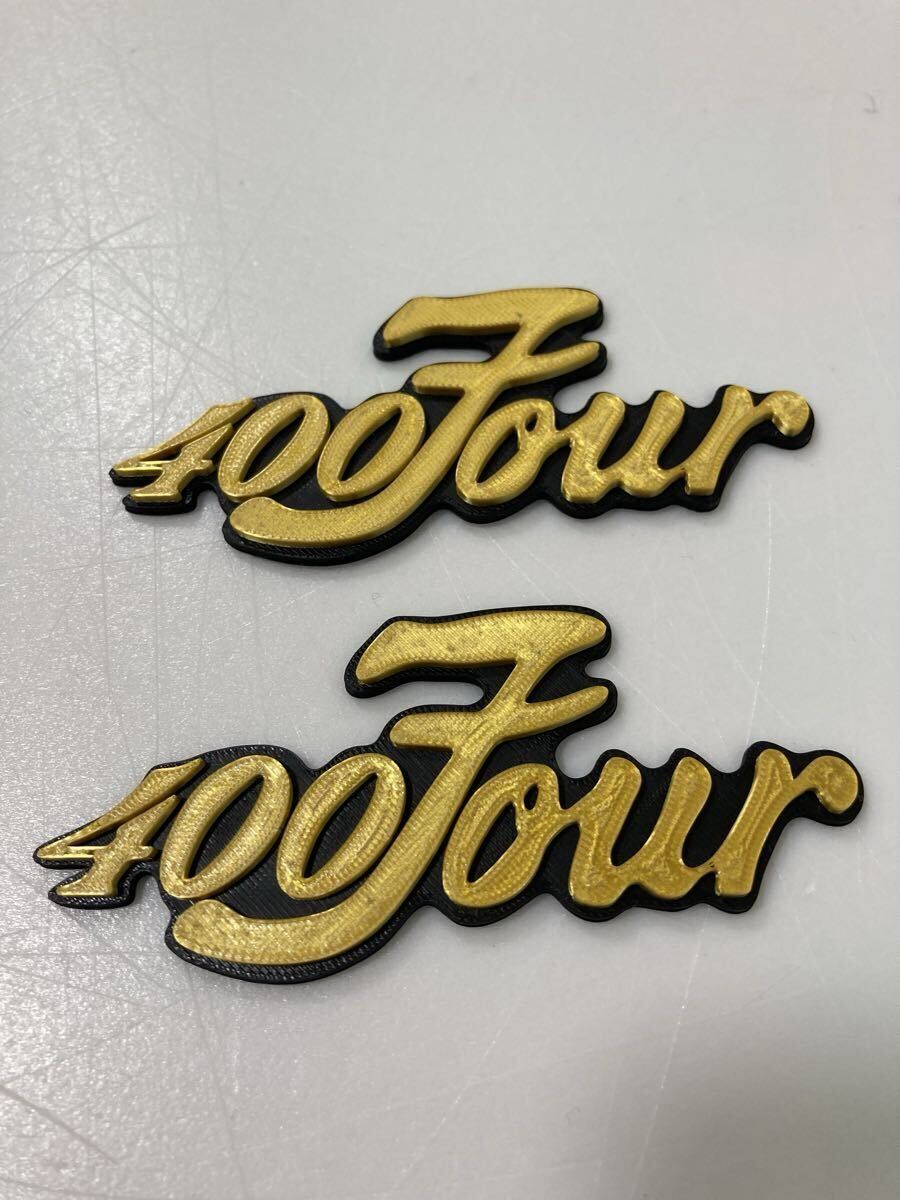 ホンダ CB400FOUR エンブレム サイドカバー ステッカー 左右セット ゴールド ヨンフォア拍卖
