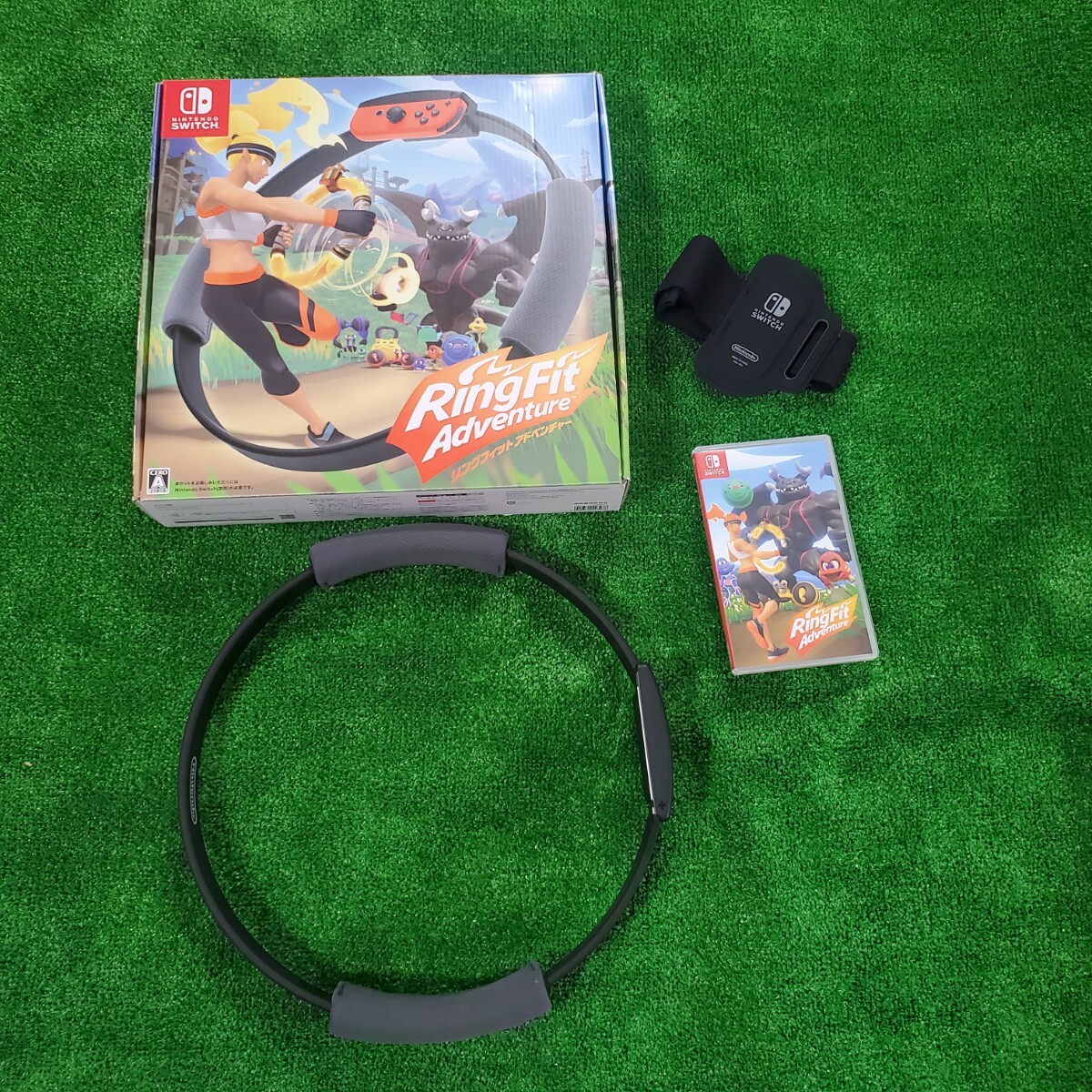 Nintendo Switch ニンテンドースイッチ ソフト リングフィットアドベンチャー 動作確認済み 人気ソフト レッグバンド リングコン 箱あり 拍卖