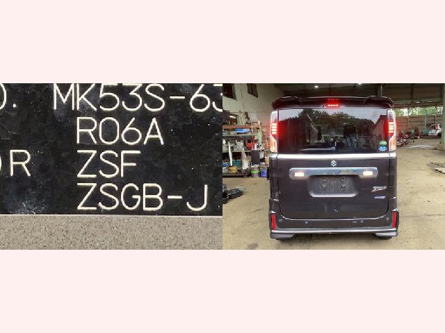 5kurudepa R1年 スペーシア DAA-MK53S リア ゲート バック ドア ブラウン ZSF MM53S カスタムGS 2WD 33057拍卖