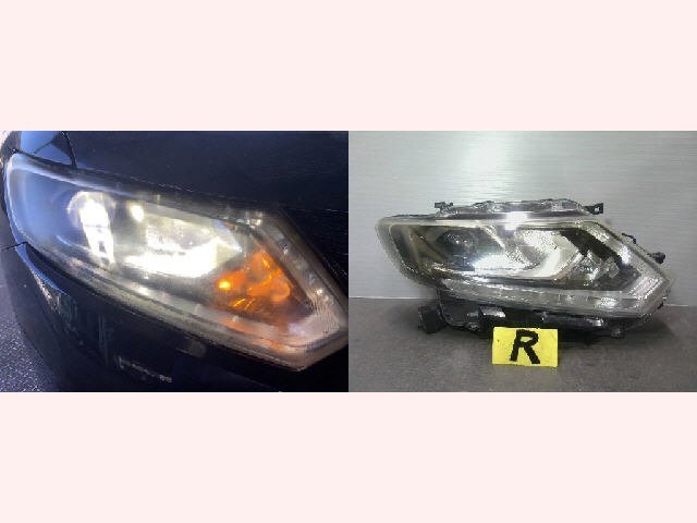 5kurudepa H29年 エクストレイル DBA-T32 右 ヘッド ランプ ライト LED KOITO 100-17942 NT32 HT32 HNT32 2WD 点灯OK 33368拍卖