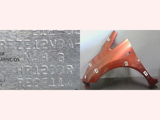 5kurudepa H24年 ノート DBA-E12 左 フロント フェンダー 赤 NAH メダリスト NE12 2WD 33384拍卖