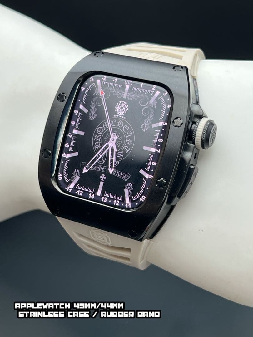 アップルウォッチ ブラック ステンレス ケース 45mm 44mm シリーズ456789SE拍卖