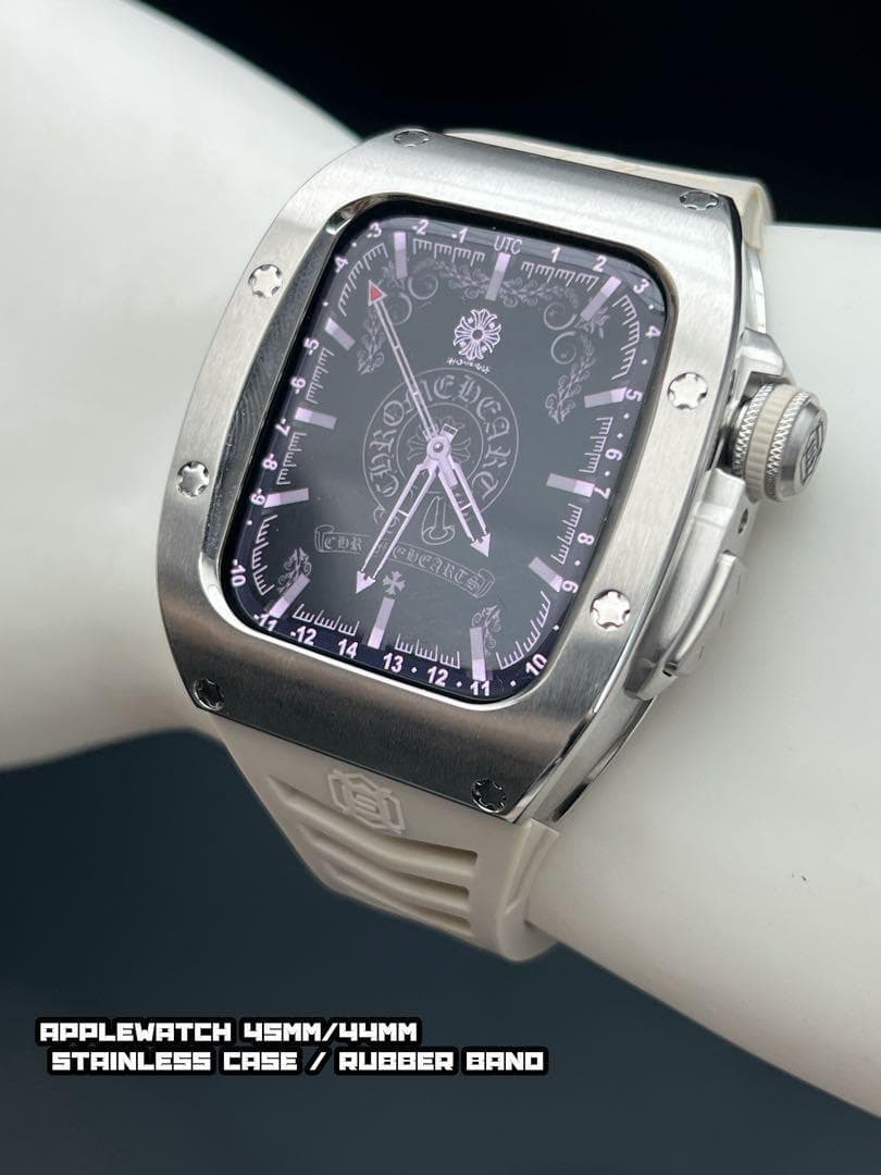 アップルウォッチ シルバー ステンレス ケース 45mm 44mm拍卖