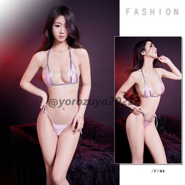 180-13-10 メタリック ビキニセット コスチューム【画像カラー,F】レディース 女性 下着 ランジェリー 水着 コスプレ セクシー ビキニ .1拍卖