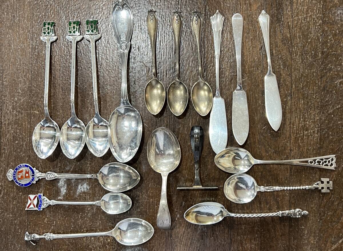 純銀食器 244g、全て刻印在り(STERRING、ホールマーク)拍卖