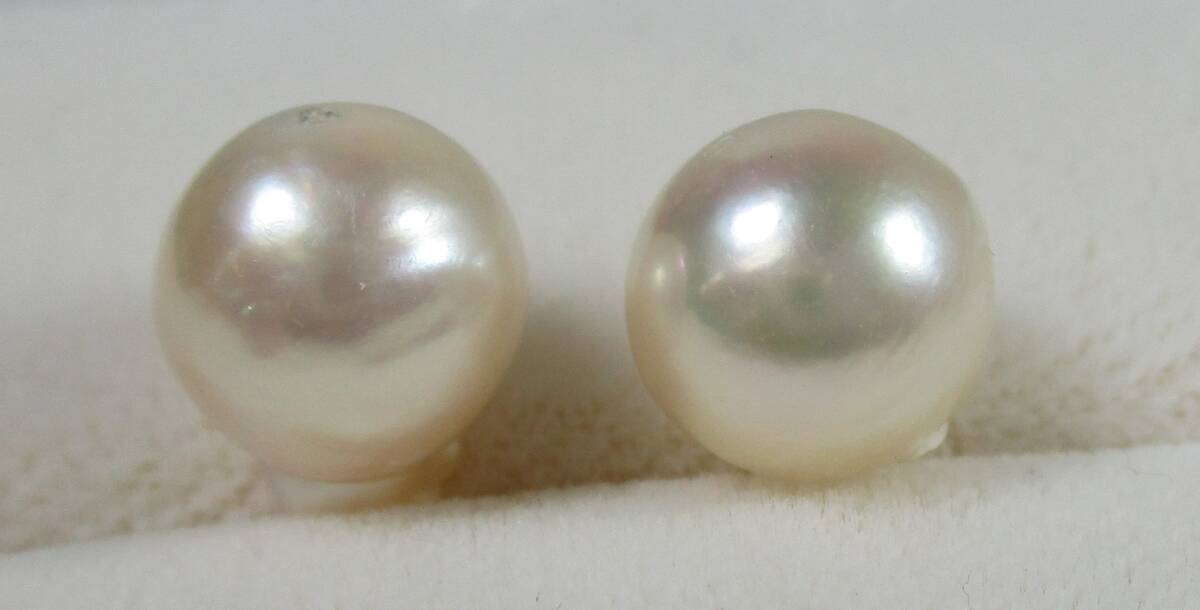 J-424 バロック真珠 淡水真珠 テリ艶有 両穴 2ケセット拍卖