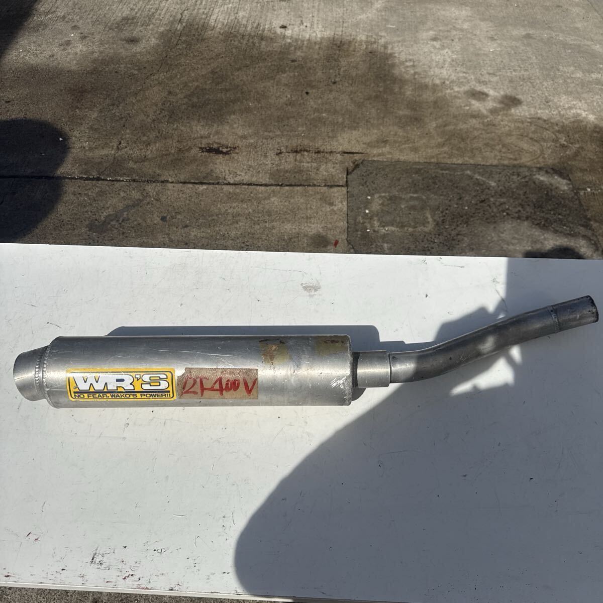 WR'S バックファイヤー型番不明?【現状品】 マフラー サイレンサー拍卖