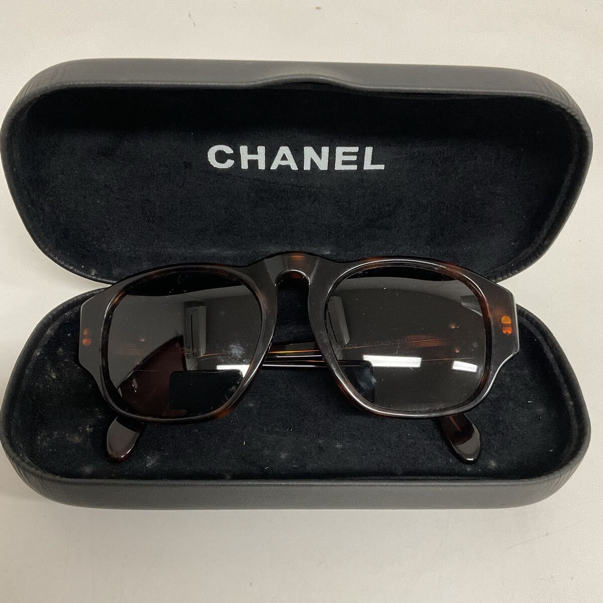 営MK186-60◆ CHANEL シャネル ココマーク べっ甲柄 ココマーク 01452 91253 サングラス ケースあり拍卖