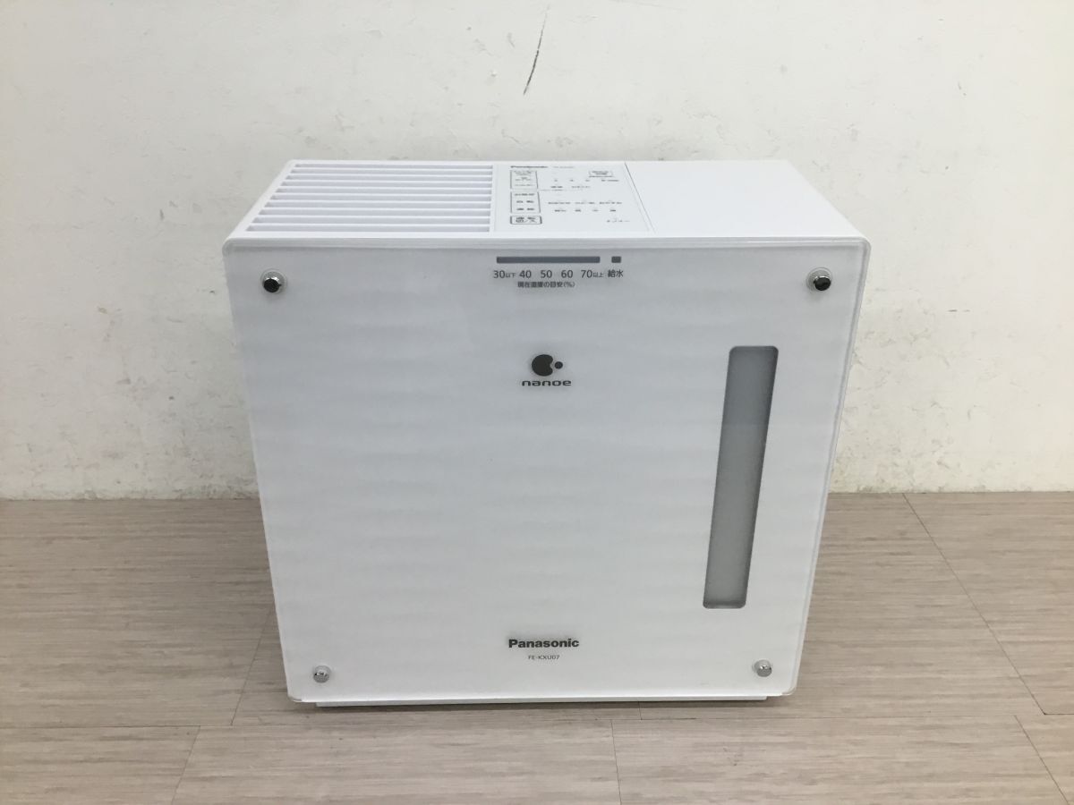 ●営NS143-120 【通電確認済み】 Panasonic パナソニック 気化式加湿器 FE-KXU07 ナノイー nanoe ホワイト 2021年製拍卖