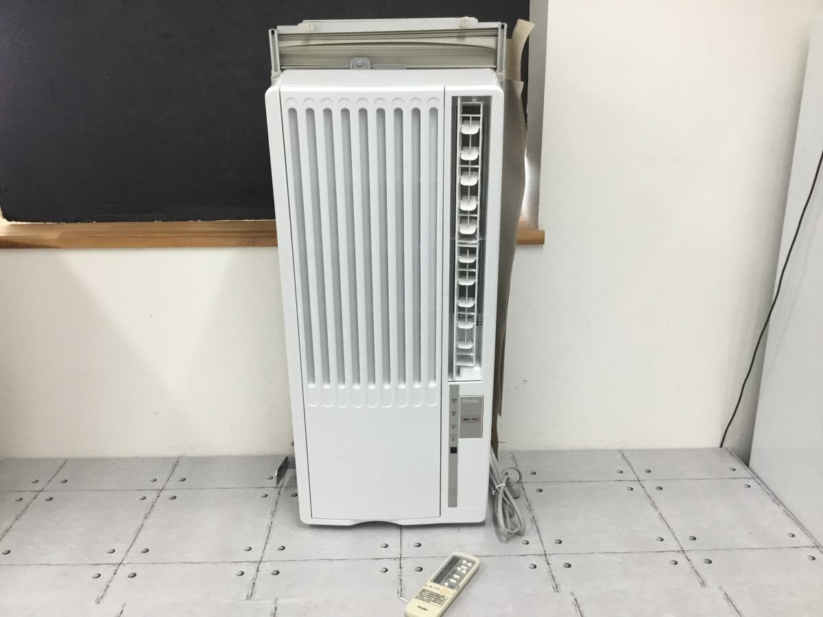 ●営NS146-160A【稼働品】Haier ハイアール 窓用 冷房専用 ルームエアコン ウインド型 JA-16W 2022年製 リモコン付き /u拍卖