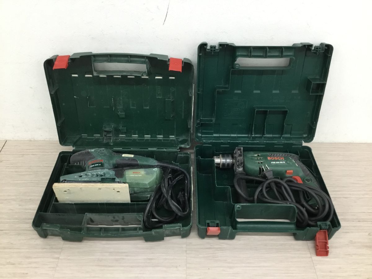 ●営NS166-120 【稼働品】 BOSCH ボッシュ オービタルサンダー PSS200A / 振動ドリル PSB600RE 電動工具拍卖