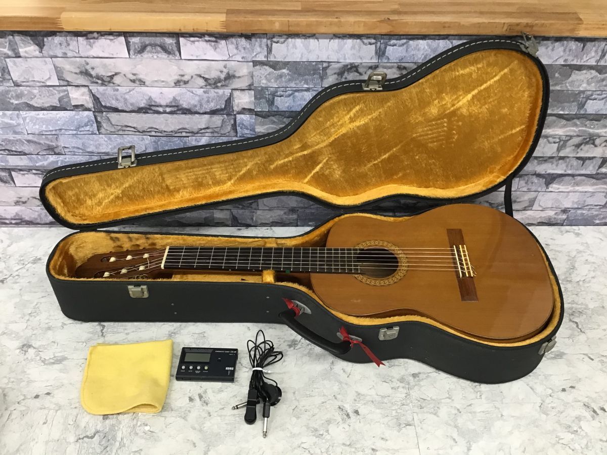 ●営FU181-160 Anno 1988 Yukinobu Chai fece in Tokyo No.6 クラシックギター / KORG N222 チューナー 茶位幸信 楽器 ハードケース付き/t拍卖
