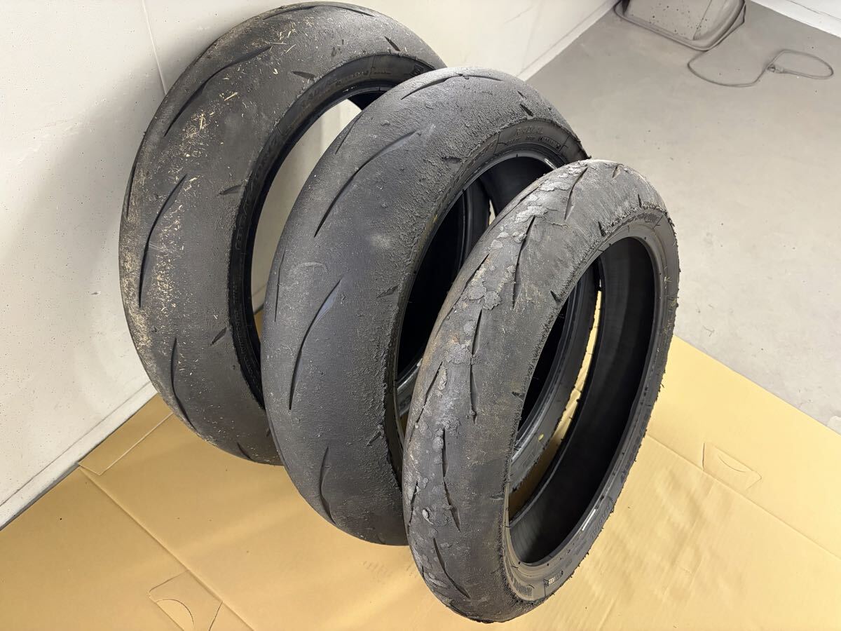 ブリヂストン R11 走行2時間 フロント1本リヤ2本 セット 練習用 ST600タイヤ r11拍卖