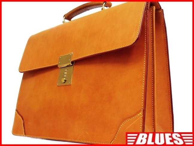 即決★FIVE WOODS★オールレザービジネスバッグ ファイブウッズ メンズ 茶 キャメル 本革 かばん 本皮 ヌメ 通勤 出張カバン 鞄拍卖