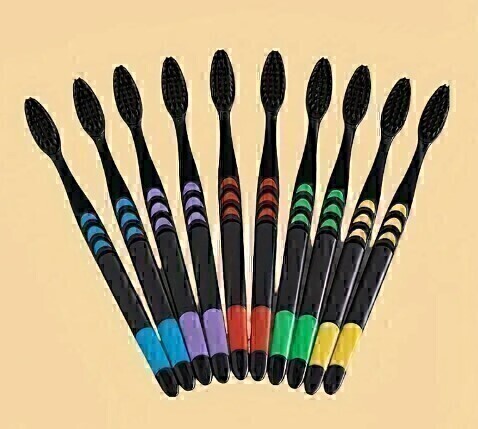 0021-194-01 現品のみ ダブル ウルトラ ソフト 歯ブラシ 竹炭 ナノ 歯ブラシ 大人用 10個組拍卖