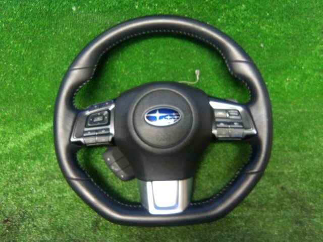 (A04599-D) レヴォーグ (VM4) 純正 ハンドル ステアリング ホーンパッド スイッチ レザー 革 H27年 2015年 DBA-VM4 VM拍卖