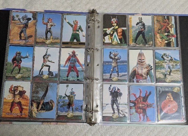 ◎アマダ 仮面ライダーV3カード18枚セット◎仮面ライダーV3デストロン怪人カード多分30年近く前拍卖