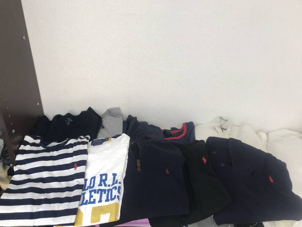 2387 POLO ポロ RALPH LAUREN ラルフローレン Tシャツ・半袖/長袖セット まとめ売り チャック ボーダー ロゴ入り S/M/L/XLサイズ 衣服 他拍卖
