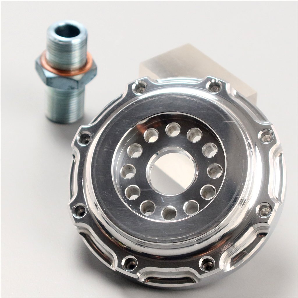 ♪XJR1300/XJR1200 ウイリー/Wheelie アルミビレット オイルフィルターアダプター 良品 (Y1105K06) 検/RP03J拍卖