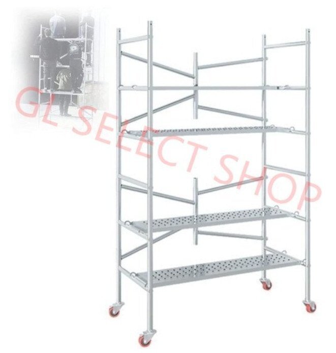 足場 高所作業台 500kg 足場台 足場板 作業用踏台 作業台 折りたたみ 移動足場 ステップ 踏台 作業移動式(滑り止め255*120*60CM拍卖