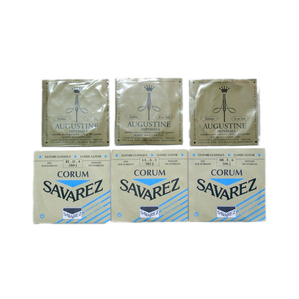 オーガスチン サバレス 弦 AUGUSTINE SAVAREZ GOLD/CORUM クラシックギター弦 ゴールド コラム ギター弦拍卖