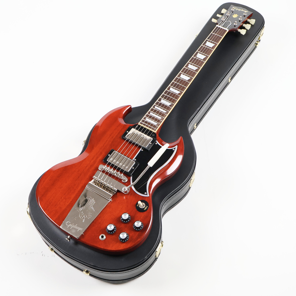中古 Epiphone Inspired by Gibson Custom 1964 SG Standard with Maestro Vibrola Reissue Cherry Red 2024年製 エピフォン SG拍卖