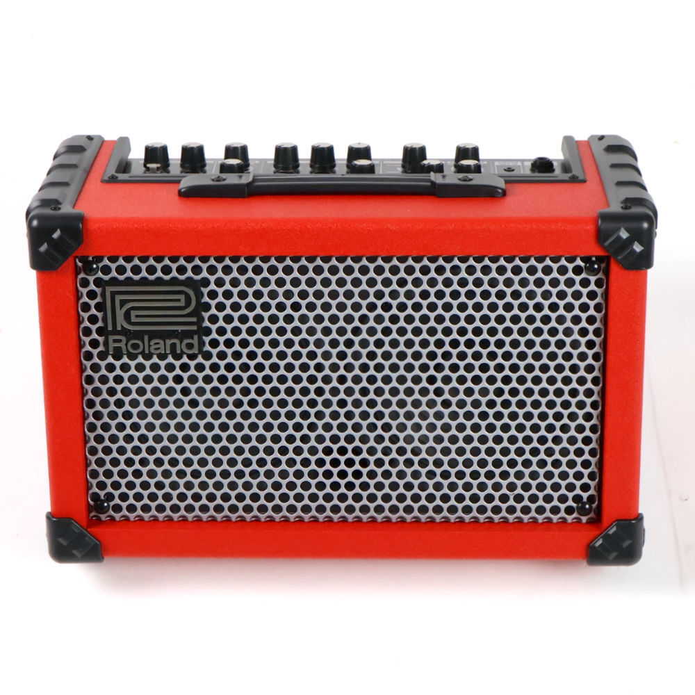 中古 ギターアンプ ローランド ROLAND CUBE Street RED 乾電池駆動パフォーマンス用ステレオアンプ ギターアンプ拍卖
