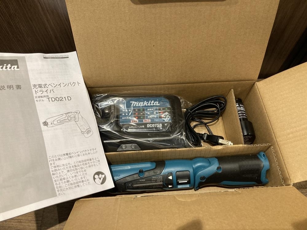 023◆未使用品・即決価格◆マキタ 充電式ペンインパクトドライバ TD021DSHSP バッテリ1個、充電器拍卖