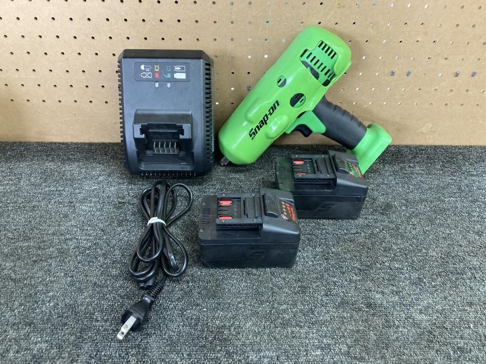 013♪おすすめ品♪Snap-on スナップオン 電動インパクトレンチ 18V CTJ8850G バッテリー×2+充電器付拍卖