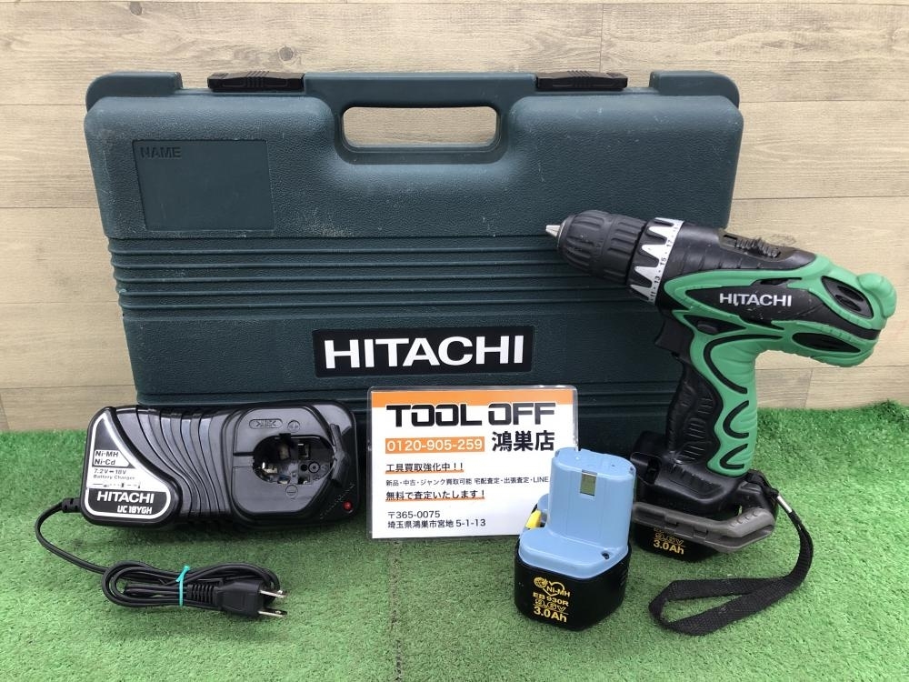 016■ジャンク品■日立工機 コードレスドライバドリル DS9DVF3-2HFK ニカドの為、ジャンク扱い。拍卖