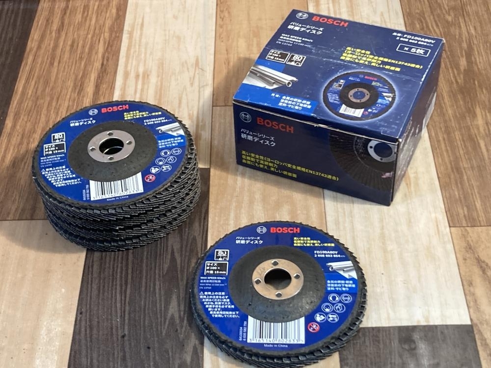 007◇未使用品・即決価格◇BOSCH グラインダー研磨ディスク FD100A 80V拍卖