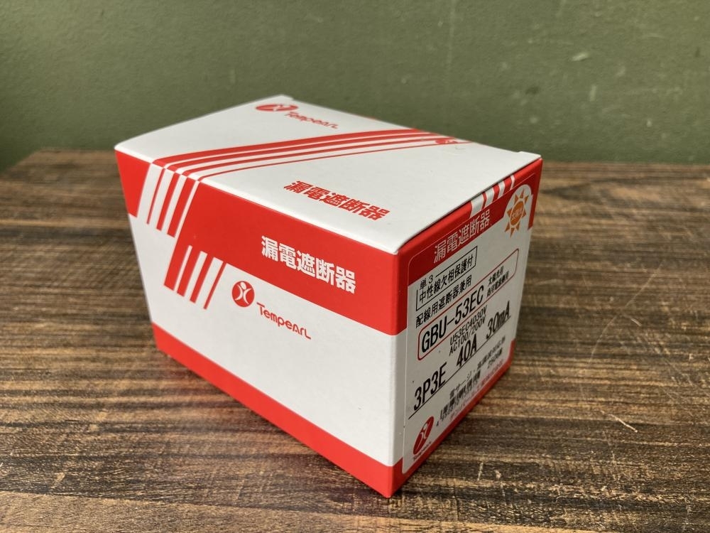022●未開封品・即決価格●テンパール工業 漏電遮断器 GBU-53EC 3P 3E 40A 30mA拍卖
