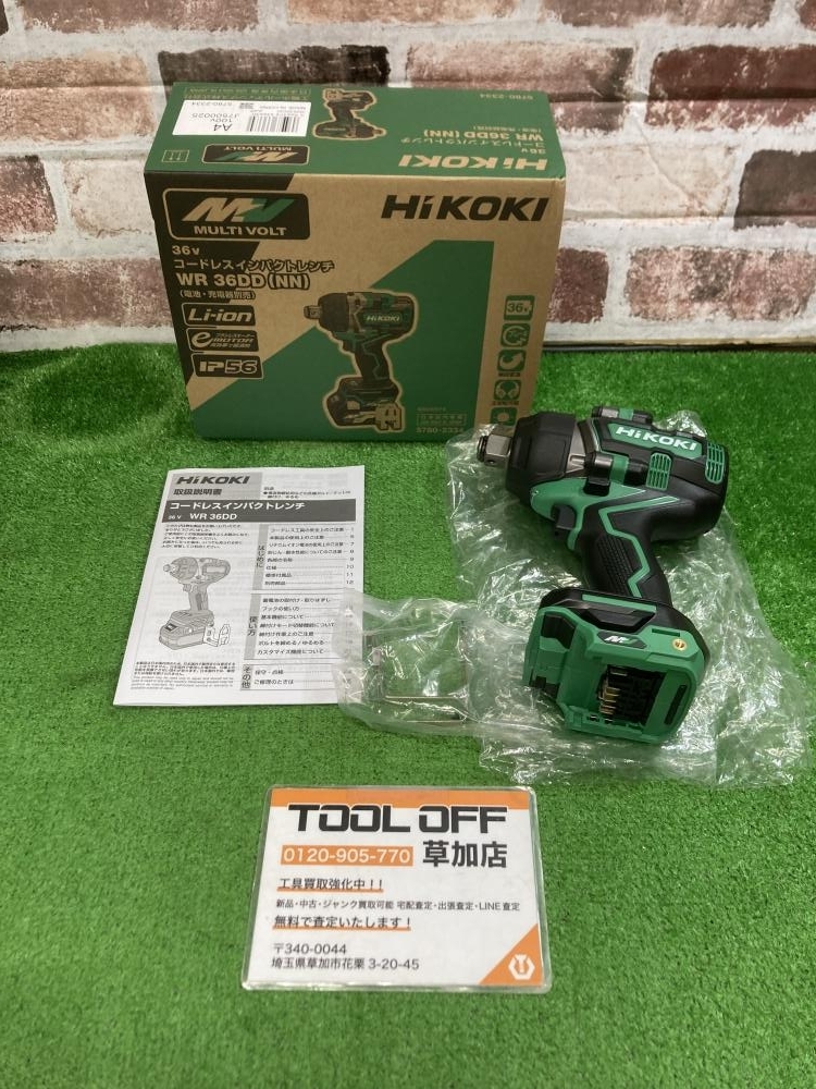 006□未使用品・即決価格□ハイコーキ コードレスインパクトレンチ WR36DD(NN)拍卖