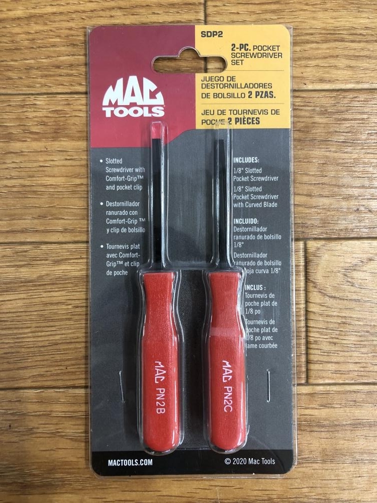 003☆未開封品☆MACTOOLS ミニマイナスドライバー/ミニプライバー2pcsセット SDP2拍卖