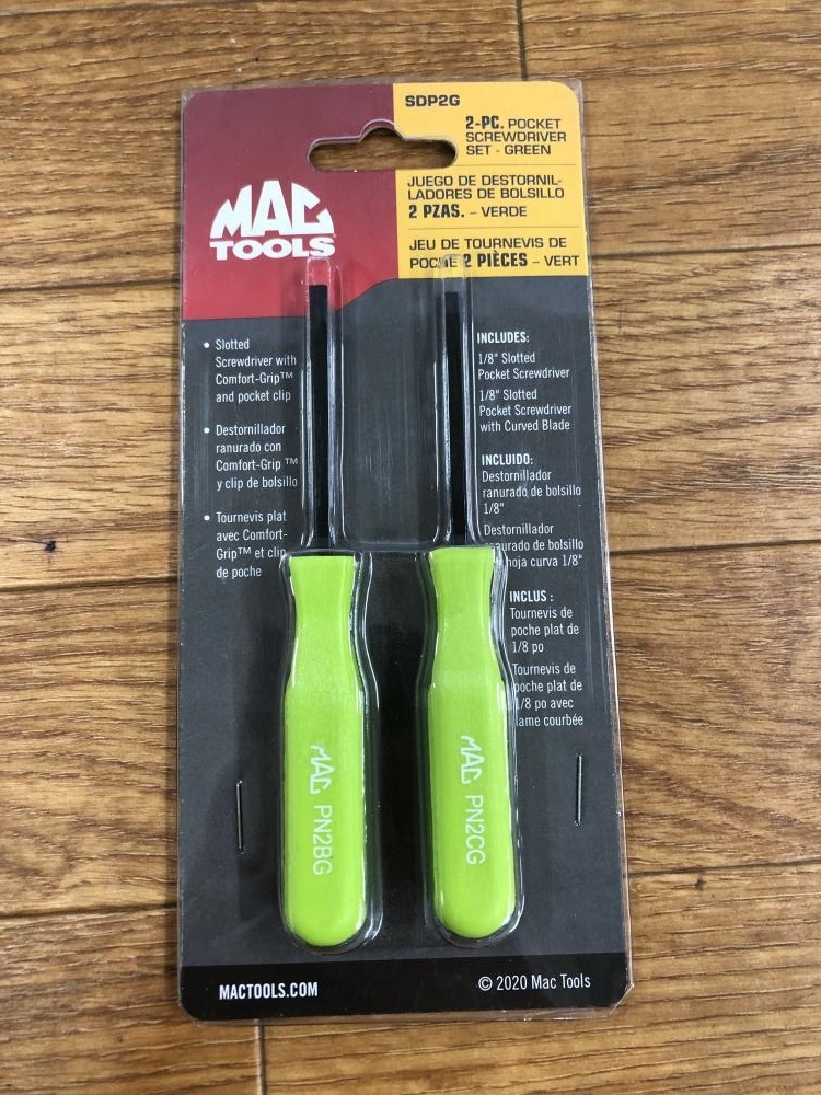 003☆未開封品☆MACTOOLS ミニマイナスドライバー/ミニプライバー2pcsセット SDP2G拍卖