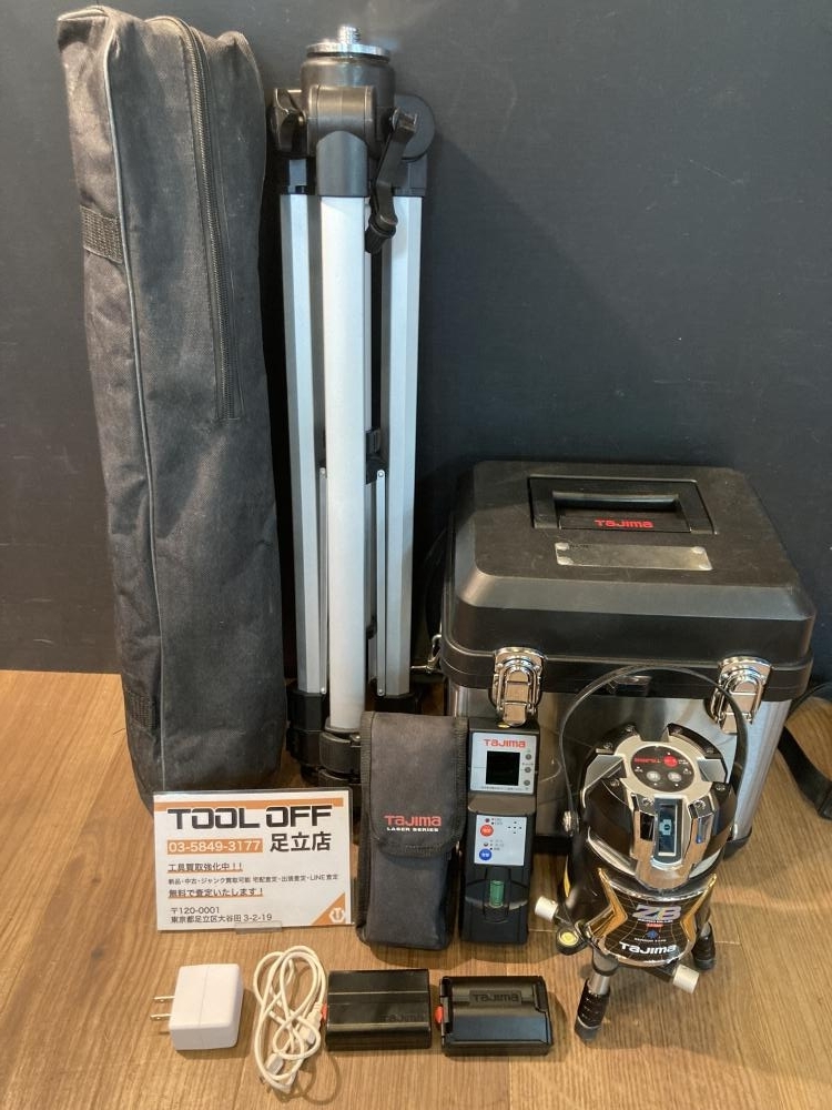 023◆ジャンク品◆Tajima タジマ ブルーグリーンレーザー墨出し器 ZEROBLS-KJC 未校正につきジャンク 三脚付属拍卖