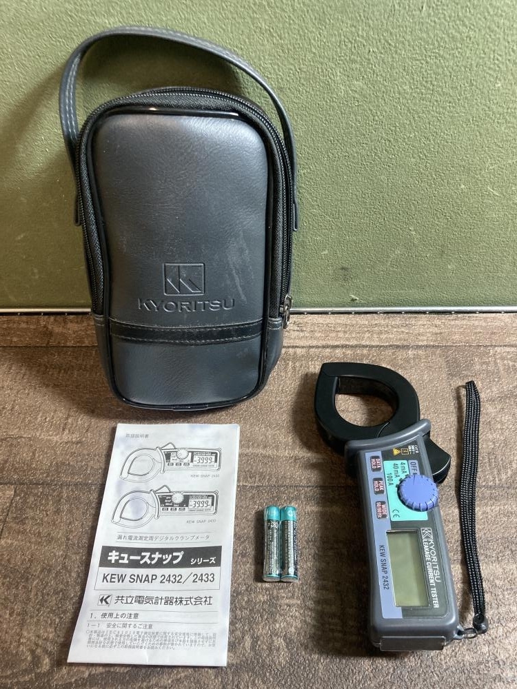 020♪ジャンク品・即決価格♪共立 漏れ電流・負荷電流測定用クランプメータ KEW SNAP 2432 通電確認のみ拍卖