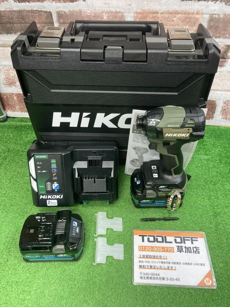 006□未使用品・即決価格□HiKOKI ハイコーキ コードレスインパクトドライバ WH36DD フォレストグリーン拍卖