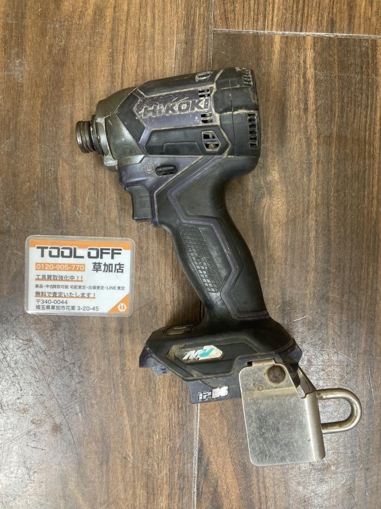 006□ジャンク品・1円出品□ハイコーキ コードレスインパクトドライバ WH36DC ※ライト点かない サビ多い 本体のみ 説明文必読拍卖