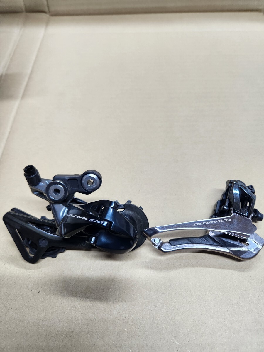 シマノ SHIMANO デュラエースDURA-ACEリアディレイラー RD R9100SS フロントディレイラーFD R9100直付け 中古セット拍卖