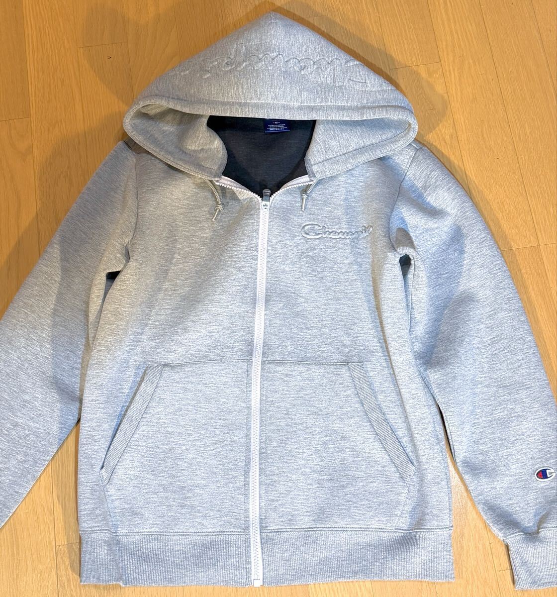 Champion チャンピオン◆M◆ジップパーカー Men's パーカー 防風仕様 オーシャンズパーカー ストレッチ グレー メンズ ジャンパー 上着 服拍卖