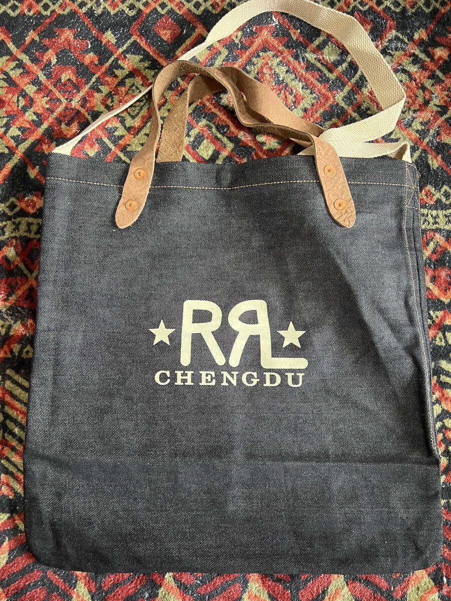【美品】RRL ダブルアールエル デニム トートバッグ拍卖