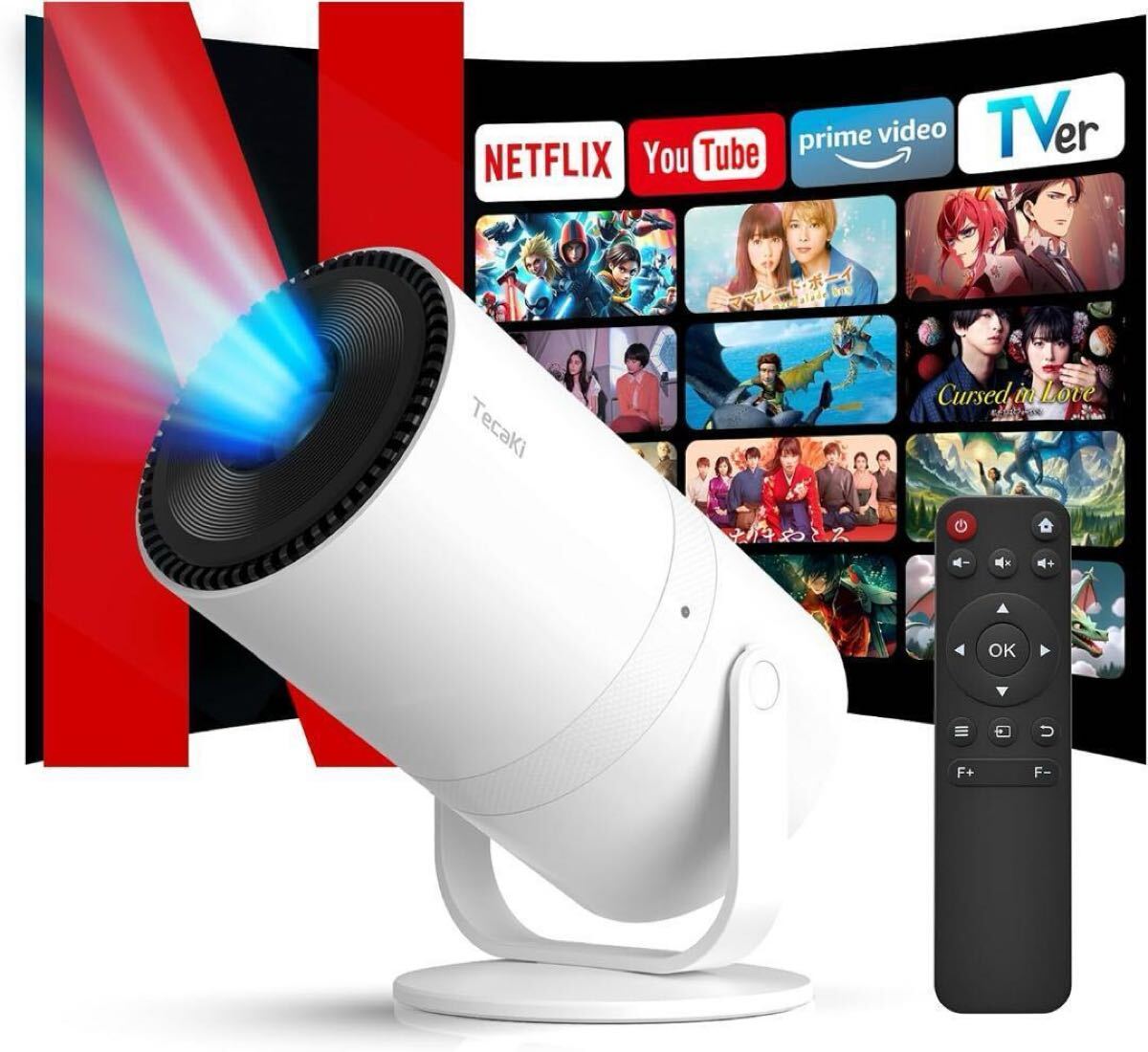 プロジエクター 家庭用 Android TV搭載 電動フォーカス 自動台形拍卖