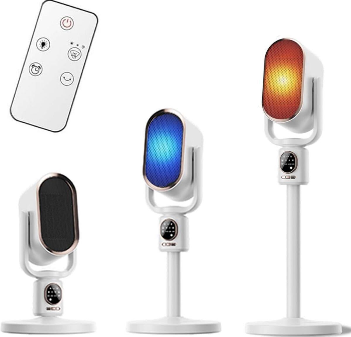 セラミックヒーター セラミックファンヒーター 高さ3段階調節 3段階温度調整拍卖