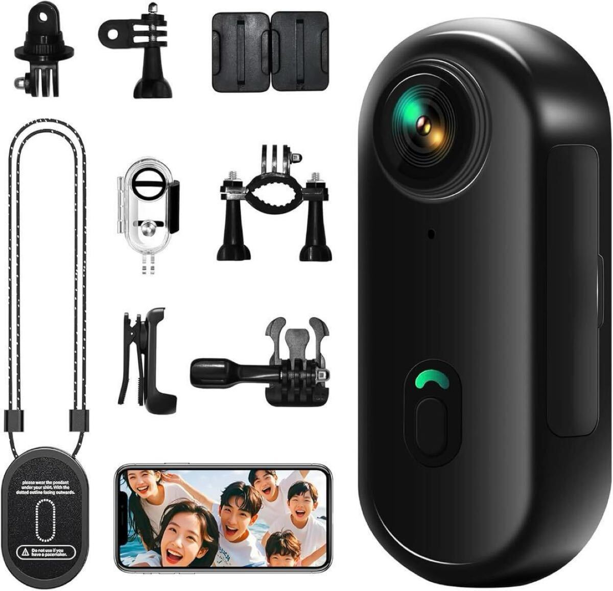 4K アクションカメラ UHD 小型 ウェアラブルカメラ 160°広角 小型拍卖